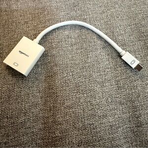 Amazon Basics Mini Display Port to HDMI Adapter White Easy Connect Cable